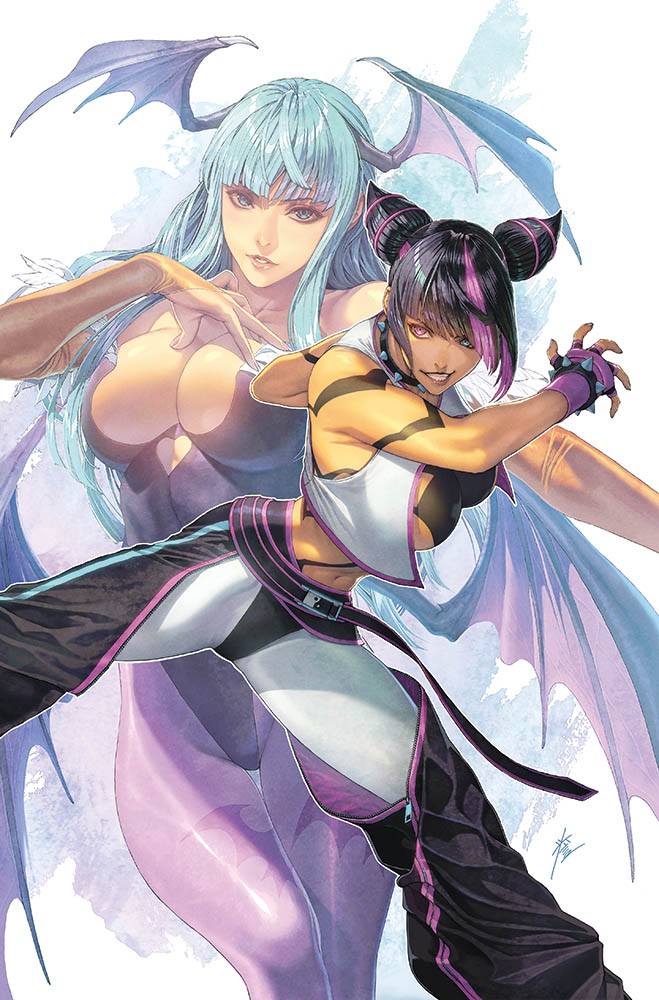 Darkstalkers X Street Fighter #1 Homare Cover Exclusive Morrigan & Juri Variant