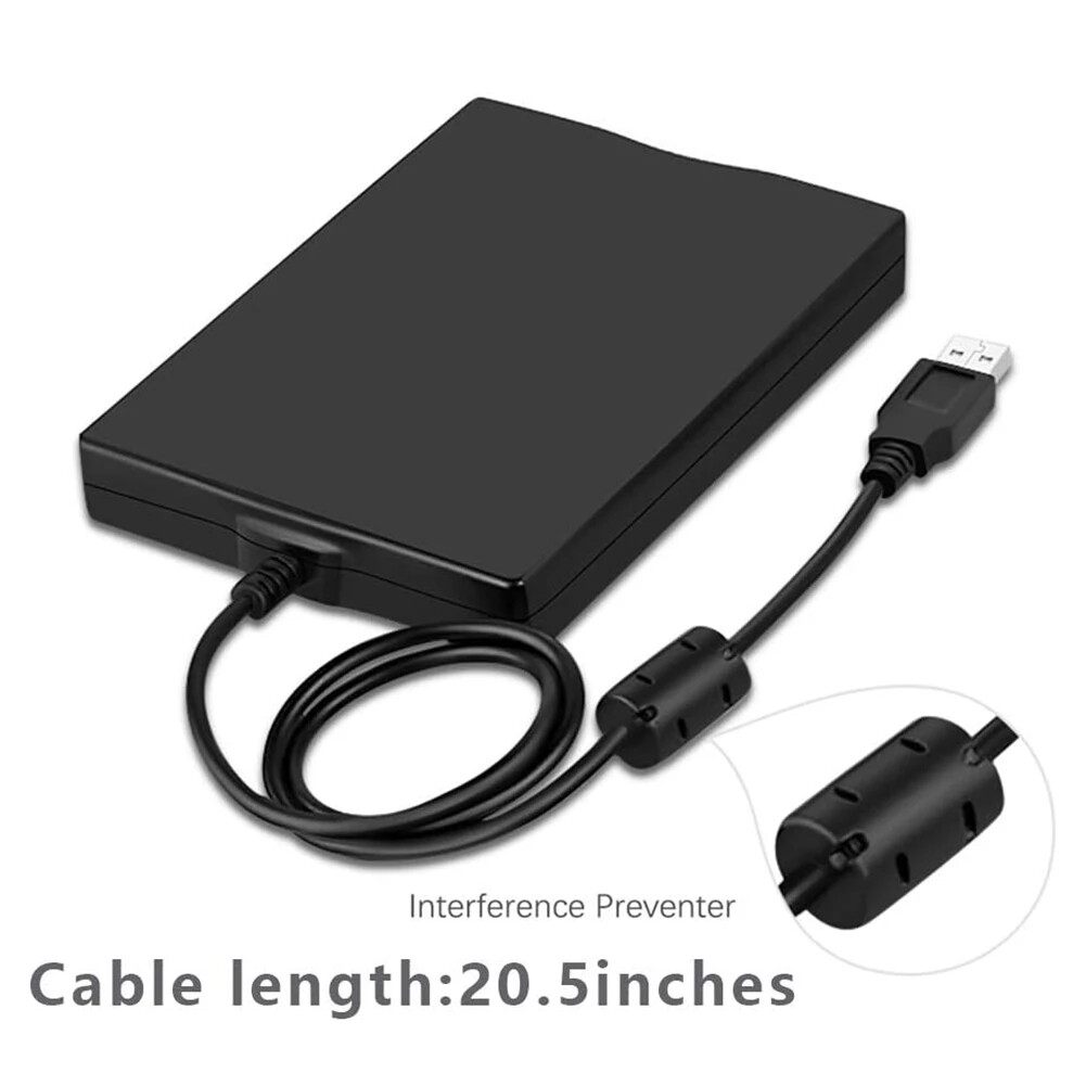 3.5 inch USB Mobile Floppy Disk Drive 1.44MB External Diskette FDD for Laptop