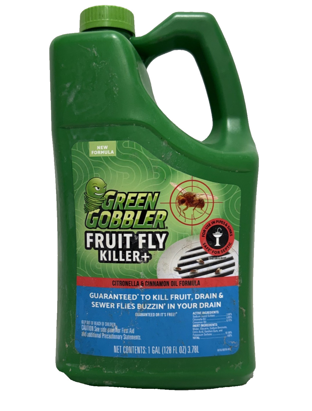 Green Gobbler Fruit Fly Goodbye Gel Drain Treatment 1 Gallon Drain Fly Killer Ne