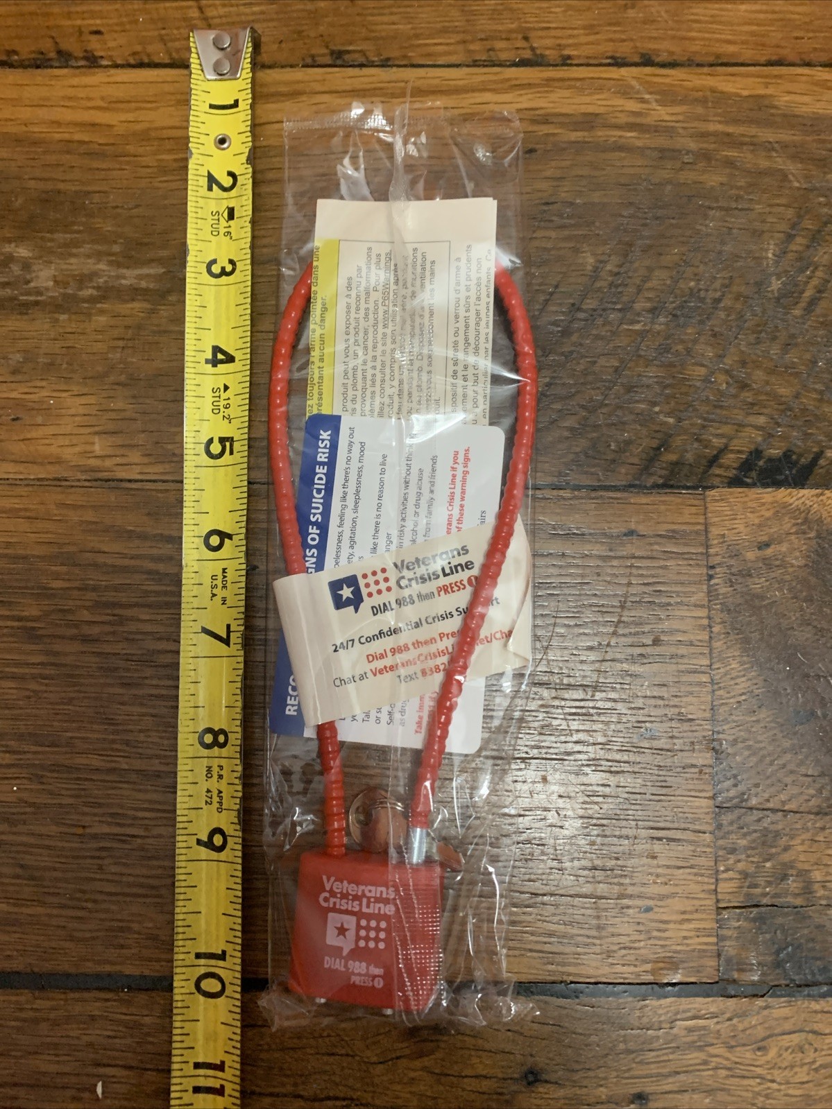 Cable Gun Locks 15"  for Pistol Shotgun & Rifle  Veterans Crisis Line