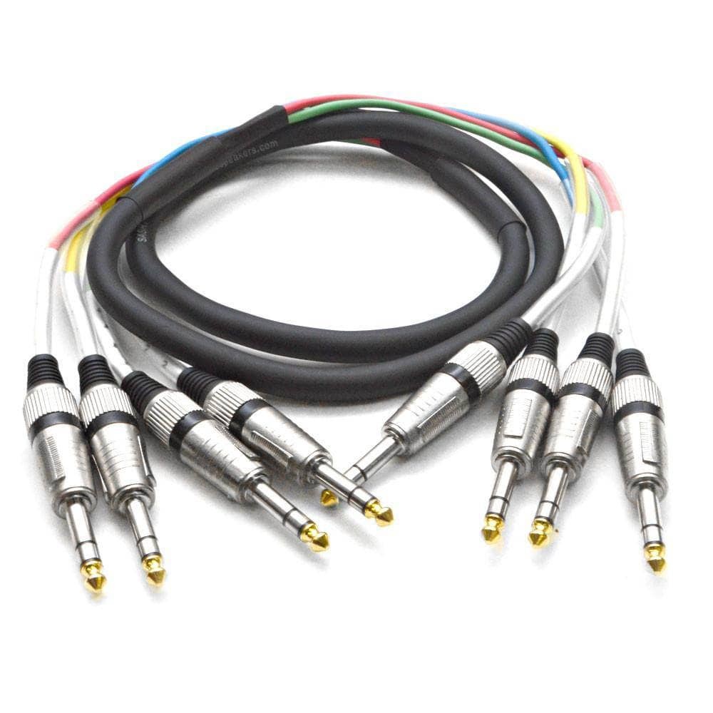 SASRT-4x5 4 Channel 1/4" TRS Snake Cable 5 Ft