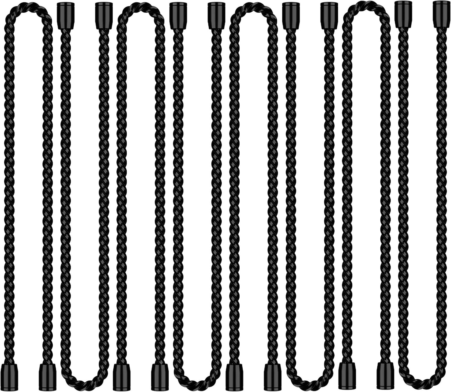 8PCS 12-Inch Silicone Cable Ties, Bendable Rubber Twist Ties, Reusable Twist Tie