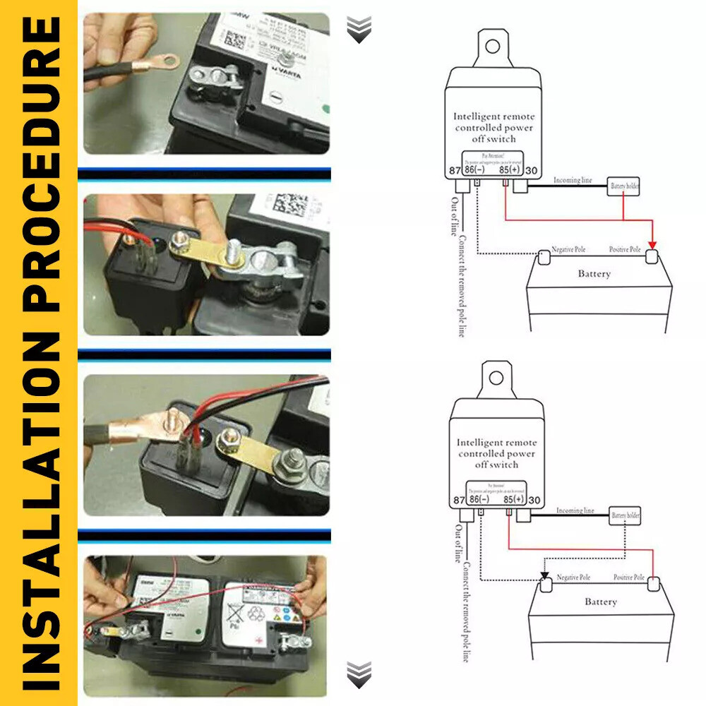 Car Battery Disconnect Switch Remote Control Power Kill Master Isolator Cut Off