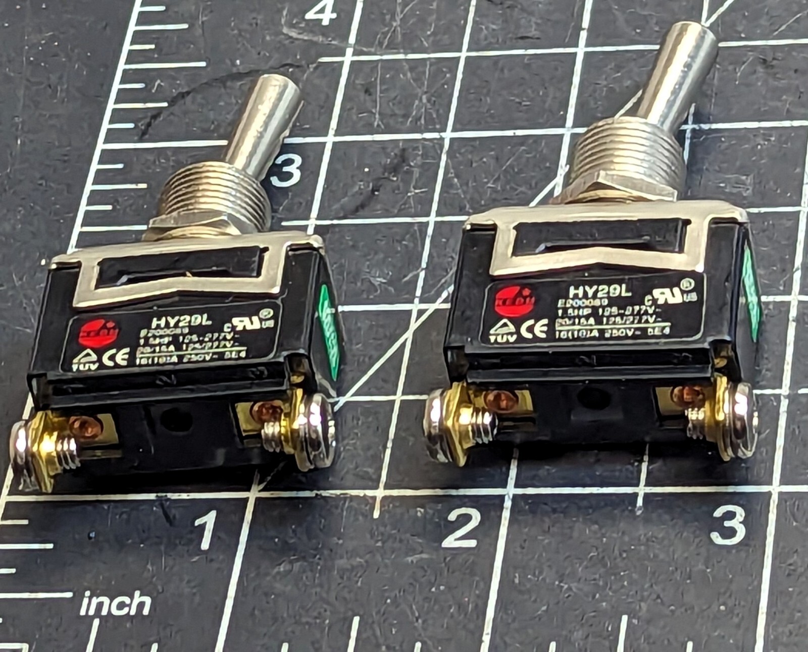 Pack Of (2) Toggle Switch, Momentary, SPST, 20/15A Power First 2VLT1 [B5B4]