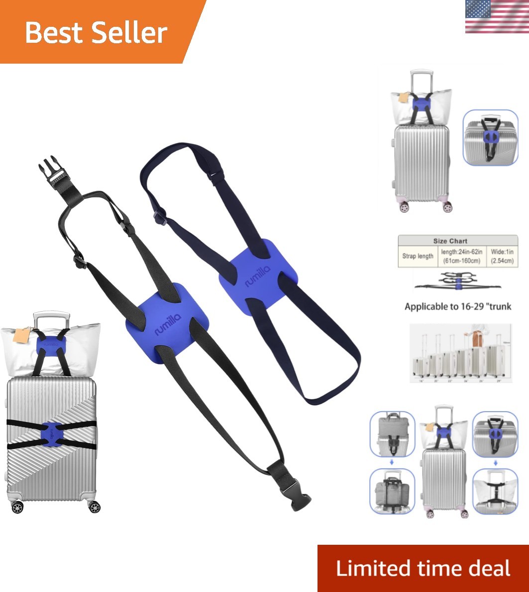 Luggage Straps Bag Bungee, Luggage Bungee - Luggage Straps Suitcase Adjustabl...