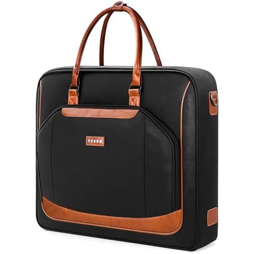 Premium Garment Bag for Travel with Wet-Dry Compartment, Adjustable Shoulder