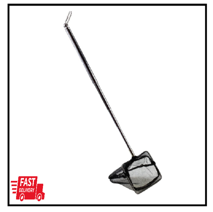 Aquarium Net with Extendable Long Handle, Adjustable Wastes Skimming Cleaning