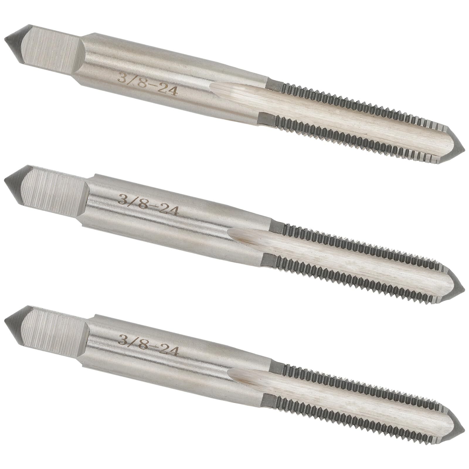 3/8"-24 UNF Hand Tap Right Hand 3/8 x 24 Threading Hand Tap 3Pcs