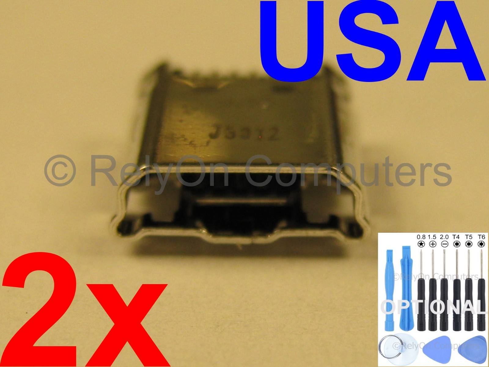 2x USB Charging Port Micro Sync Lot For Samsung Galaxy Tab 3 7.0 SMT-210R Tablet