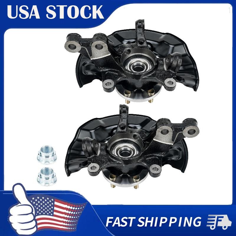 Pair Front Steering Knuckle Wheel Hub Bearing Fit For 2014-2018 Toyota Corolla