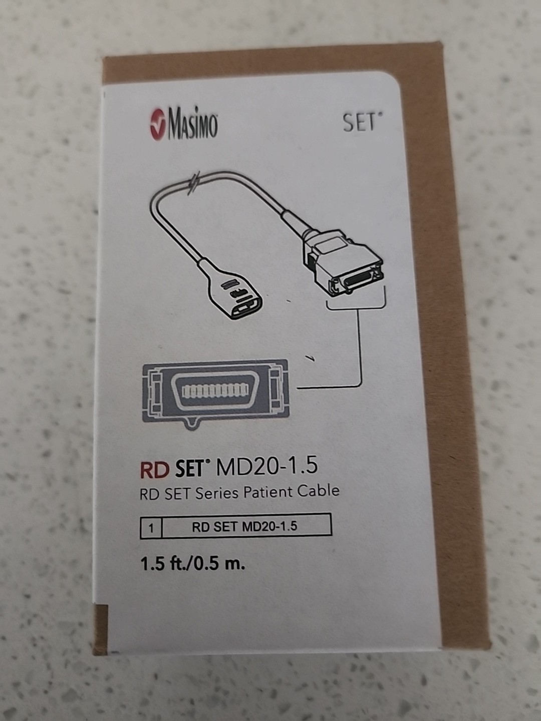 Masimo 4102 RD SET MD20-1.5, RD SET Series Patient Cable 1.5 ft Brand New