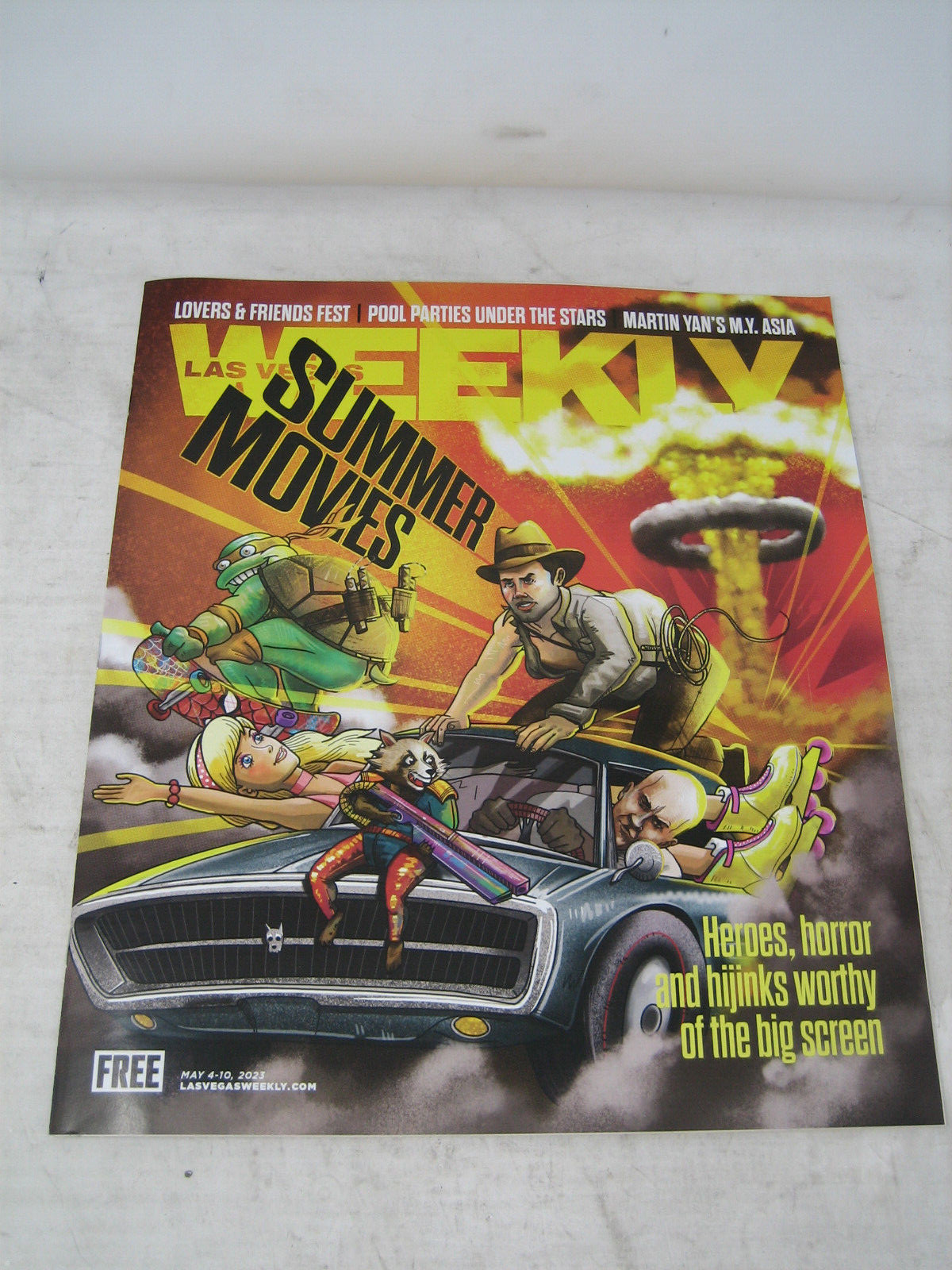LAS VEGAS WEEKLY MAGAZINE SUMMER MOVIES MAY 4-10 2023 ISSUE INDIANA JONES TMNT
