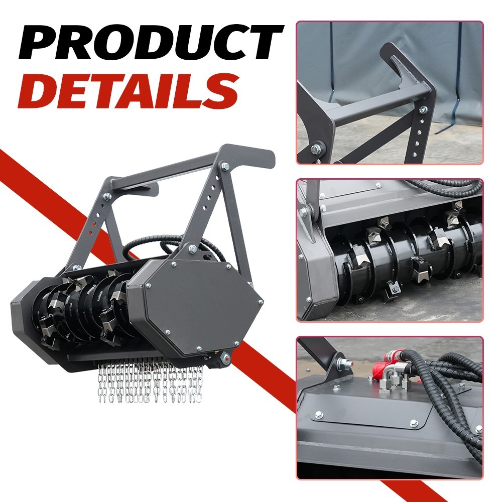 FREE SHIP HUAYEE Mulcher Forestry attachment for HY480C/D mini skid steer