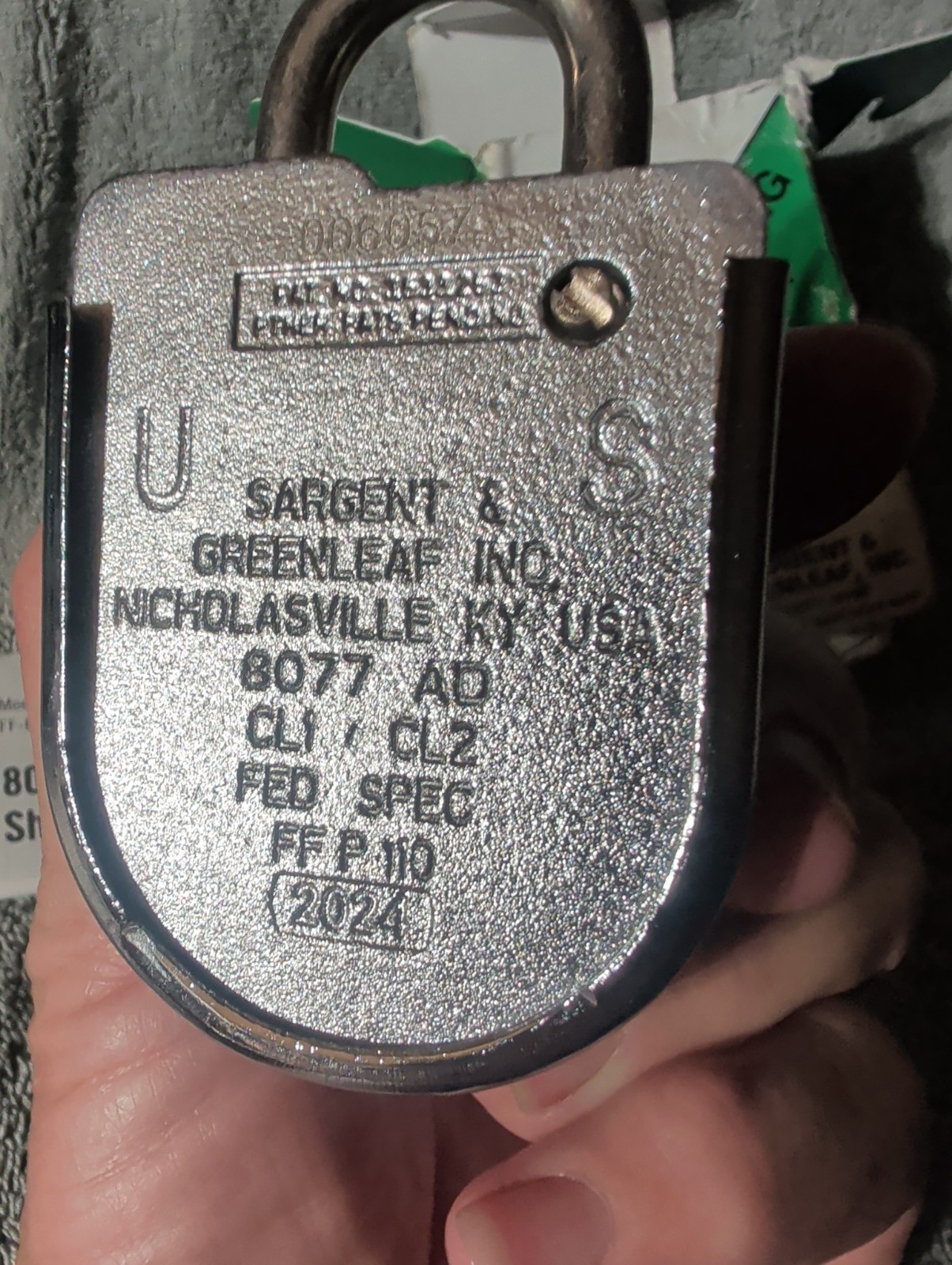 Sargent & Greenleaf Key High Security Key Changing Combination Padlock 8077