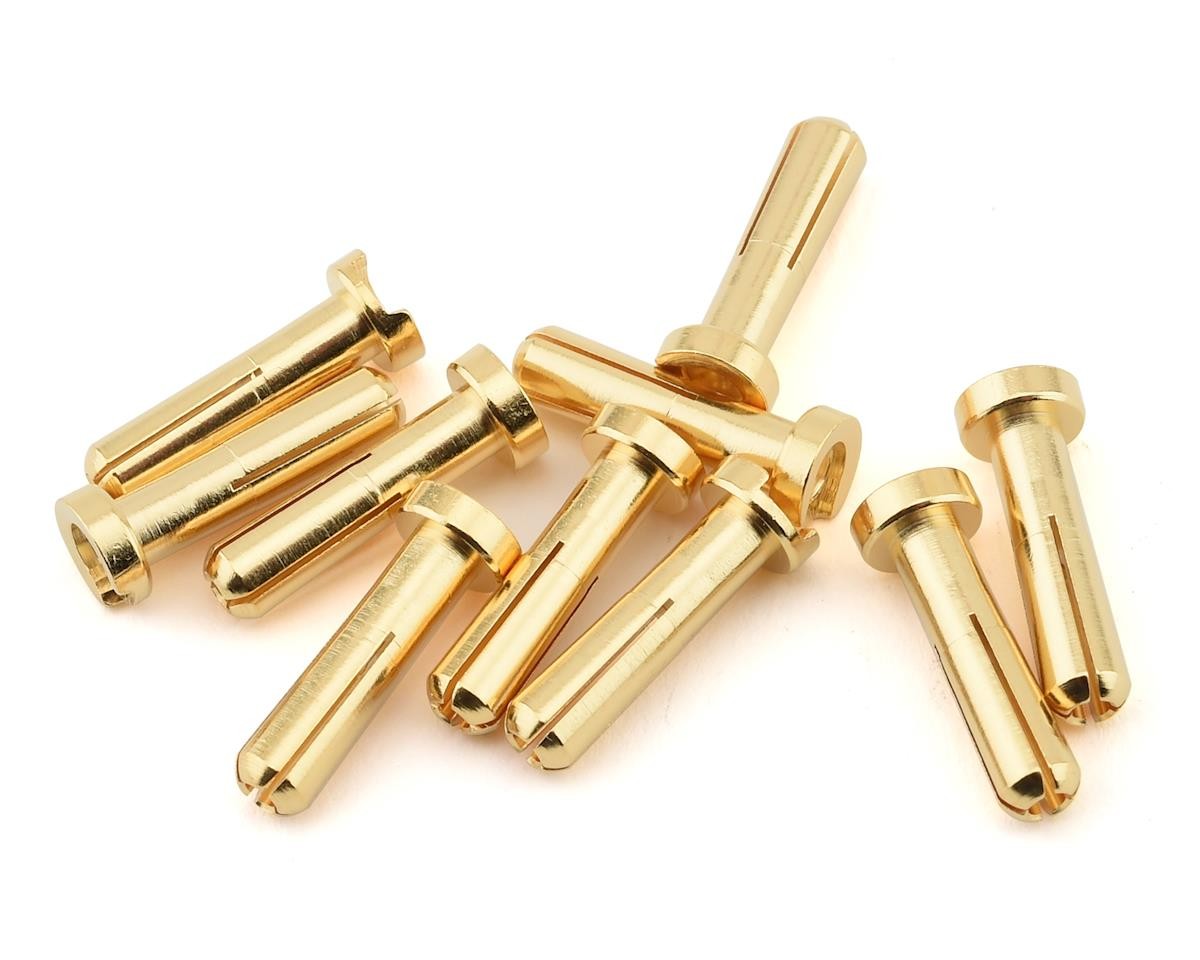 Ruddog 4mm Gold Male Bullet Plug (10) (18mm Long) [RDGRP-0186]