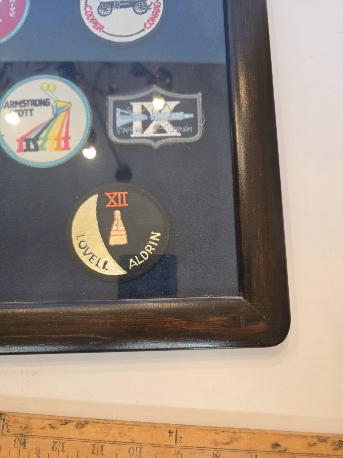 Framed NASA Gemini Program Mission Patch Set 18x14 Wall Decor Display - 9...