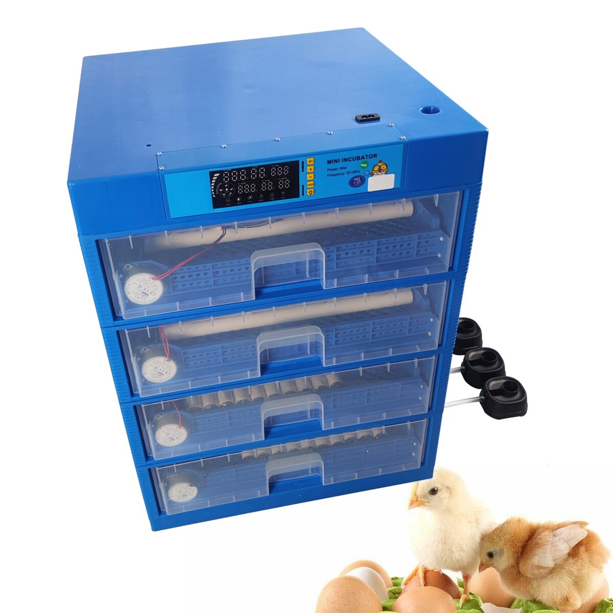 256 Eggs Automatic Egg Bird Incubator Poultry Hatcher Breeder Drawer Type 110V