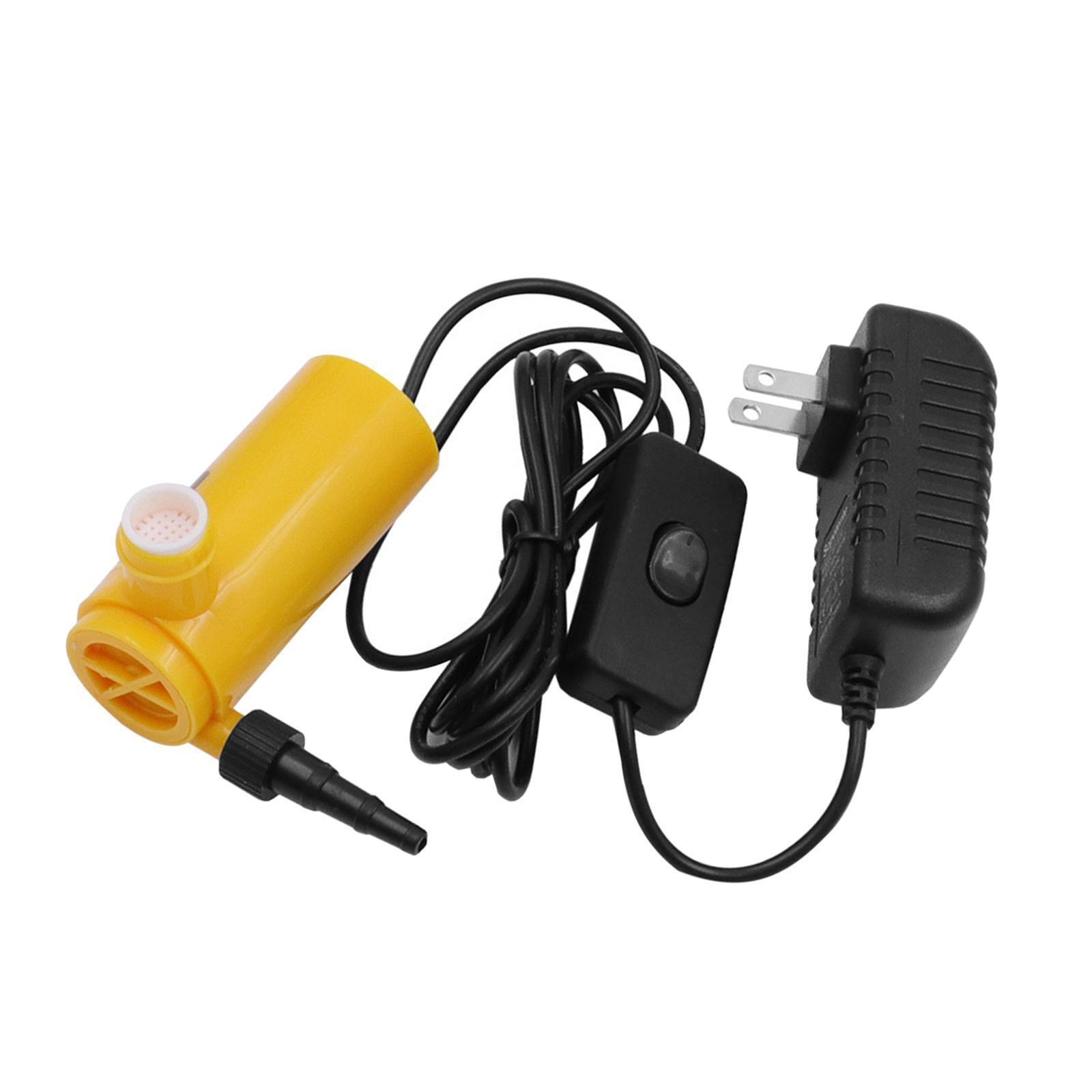 12V Mini Submersible Water Pump USA Power Adapter Maximum Lift 10M Accessory