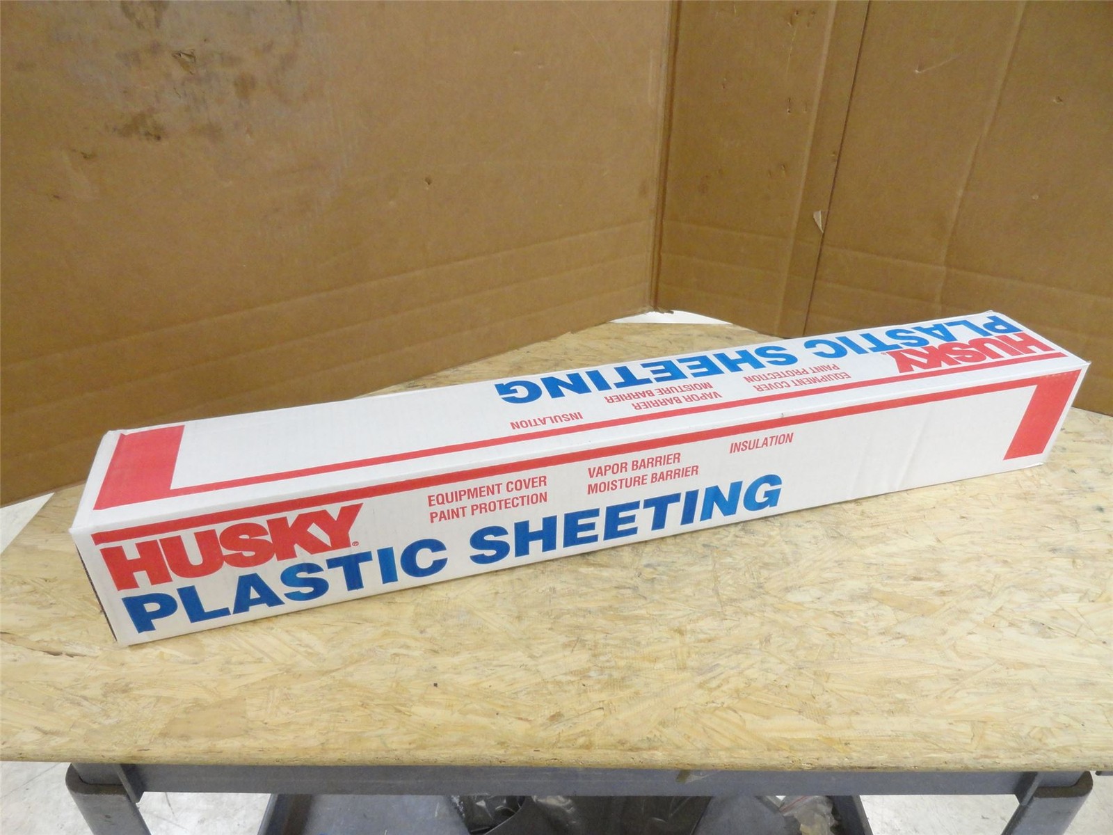 250715 New In Box; Husky CF0412C Clear Polyethelene Sheeting; 12' x 100' 4mil