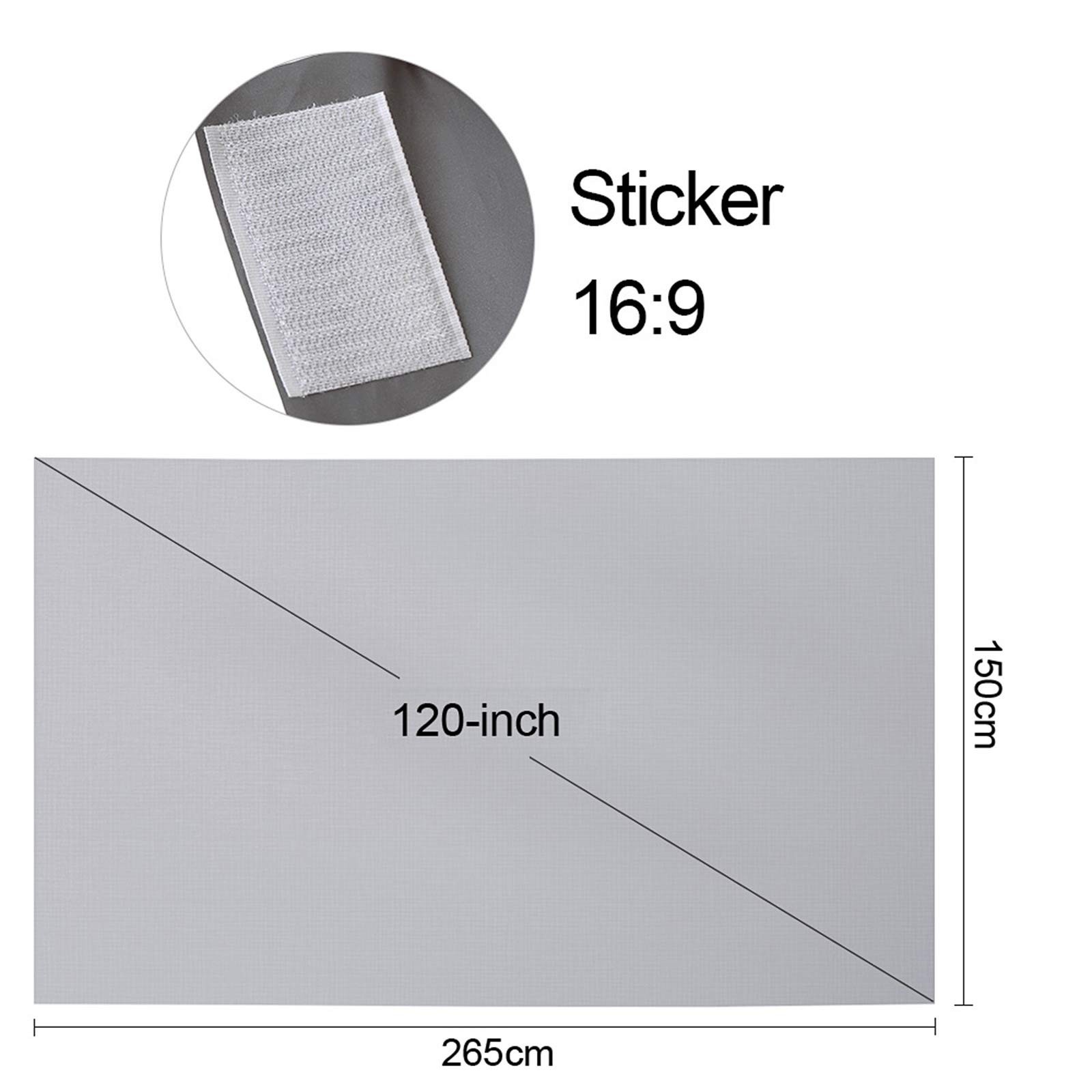 60-inch Portable Projector Screen HD 16:9 Frameless Video Projection