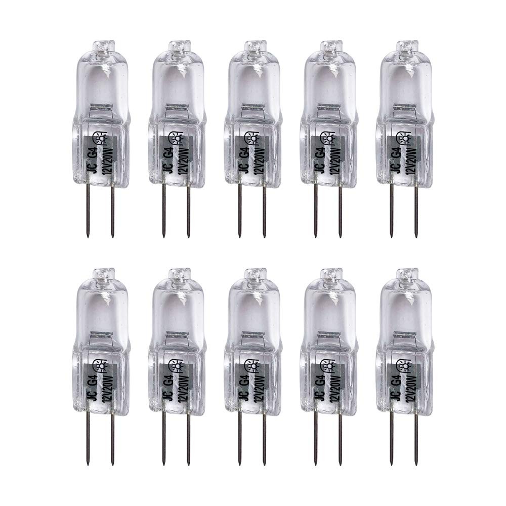 Vstar G4 12V 20W Bulb JC Type Bi-Pin 10 Count (Pack of 1), 20w 10pack