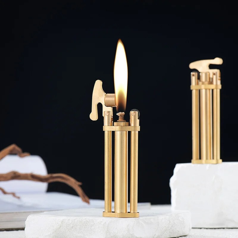 Brass handmade slim Retro Petroleum Lighter