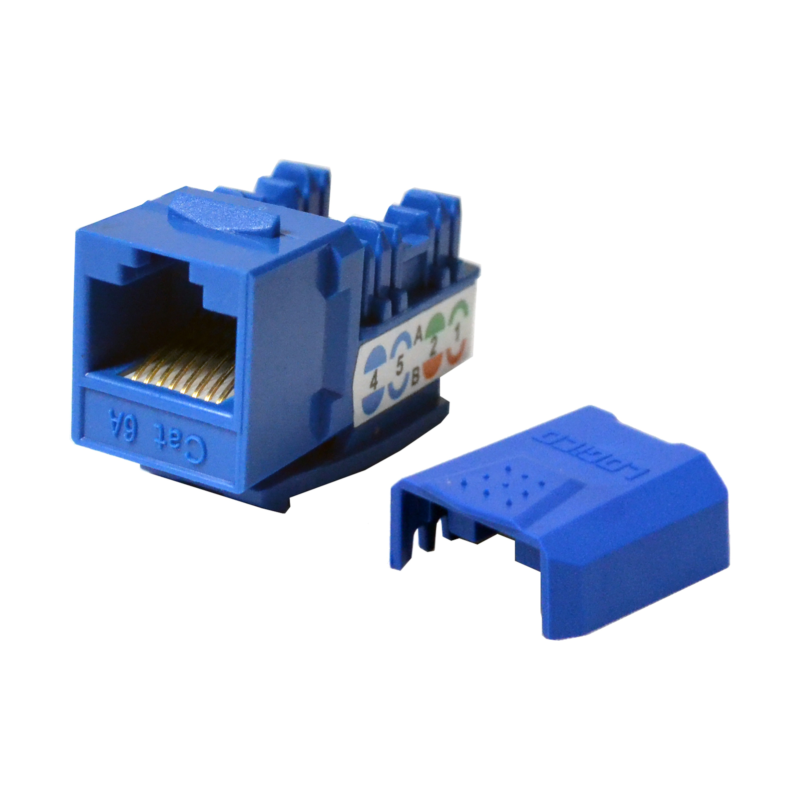 Logico Cat6a Keystone Jack Punch Down Blue Wholesale