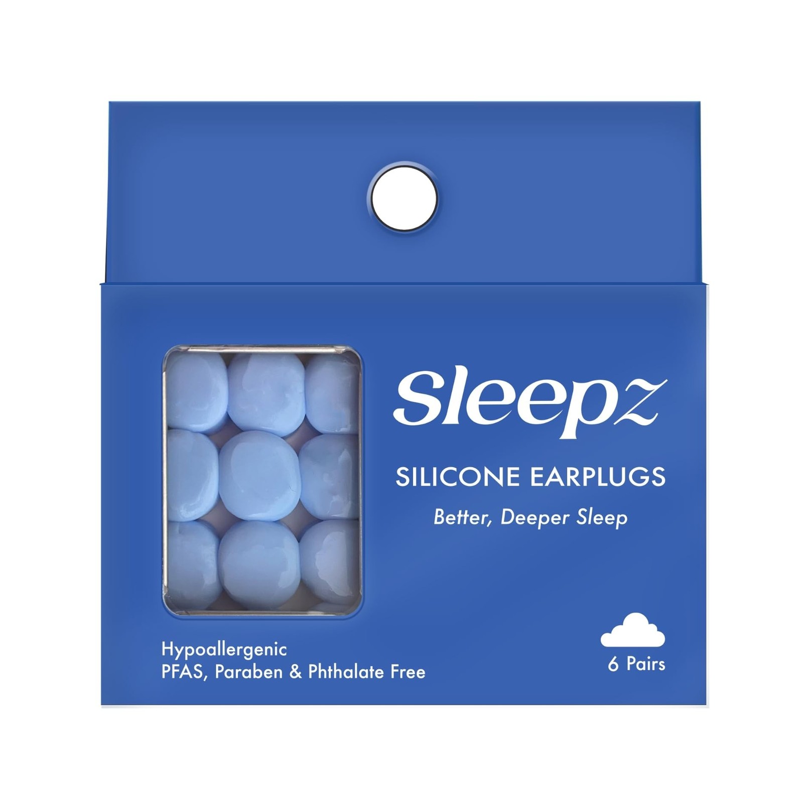 Sleepz Silicone Earplugs | 6 Pairs Reusable Moldable Earplugs for Noise Reduc...