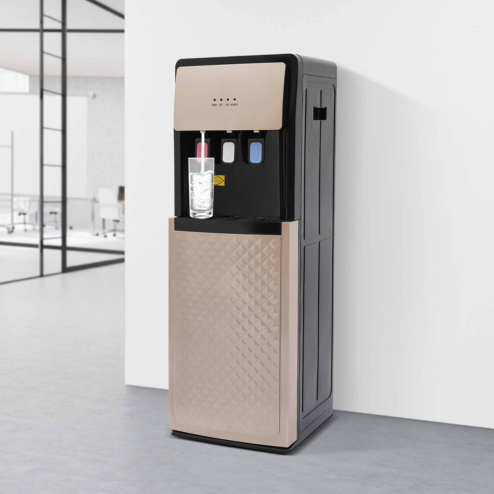 500W Bottom Loading Water Cooler Dispenser Hot & Cold Water Floor Standing
