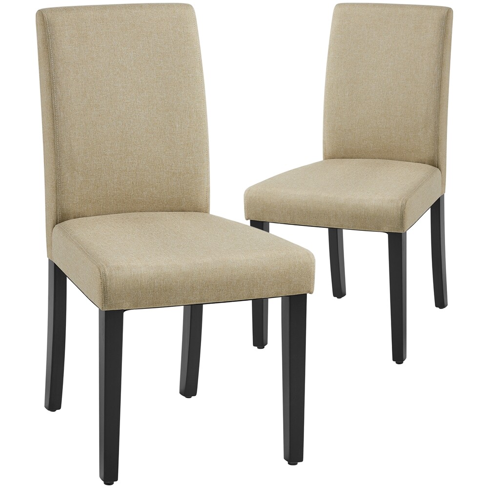 Fabric Upholstered Dining Chairs 2PCS Parson Chairs Modern Dining Room Chairs