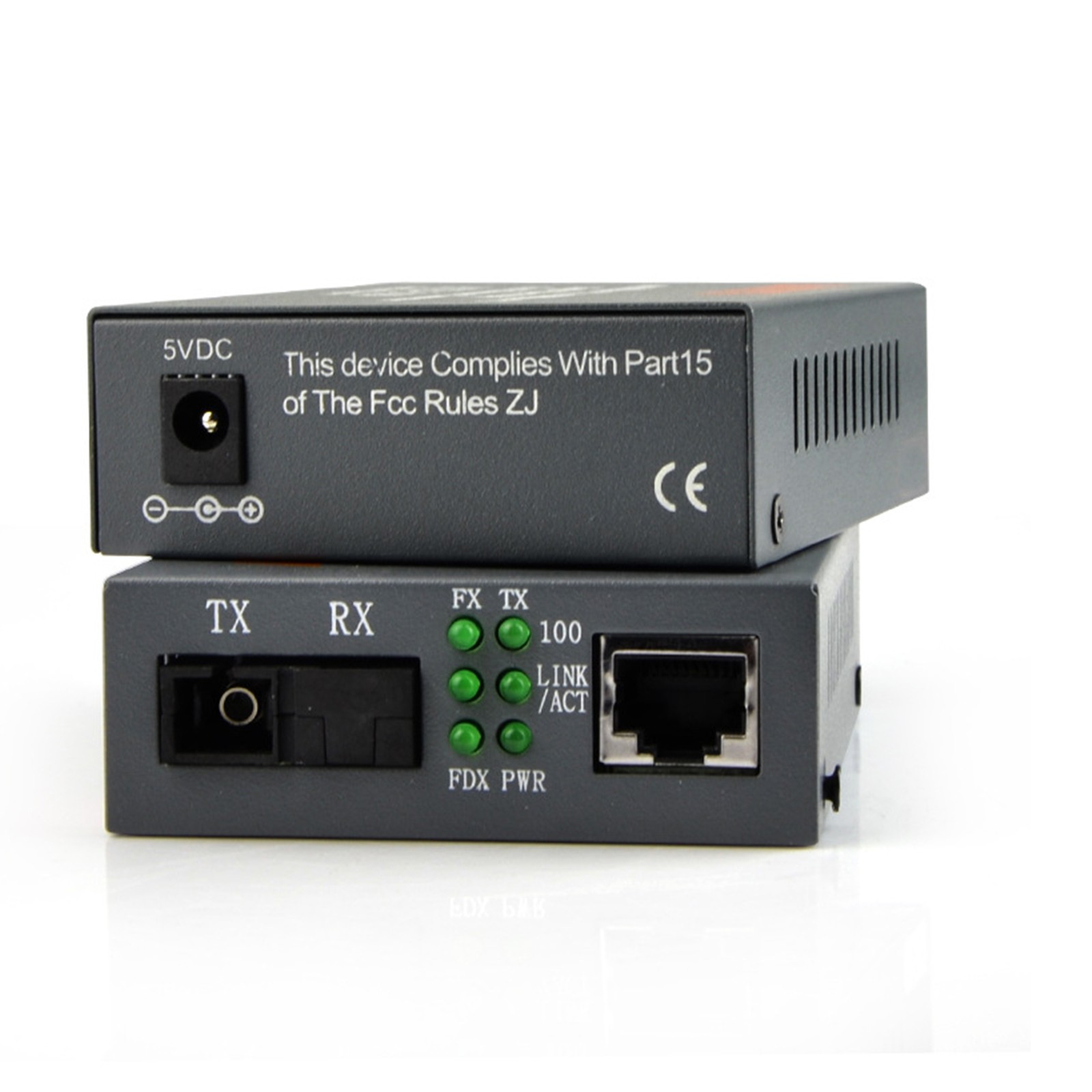 Premium 10/100Mbps Ethernet to Fiber Optic Media Converters-Singlemode 25Km 2pcs