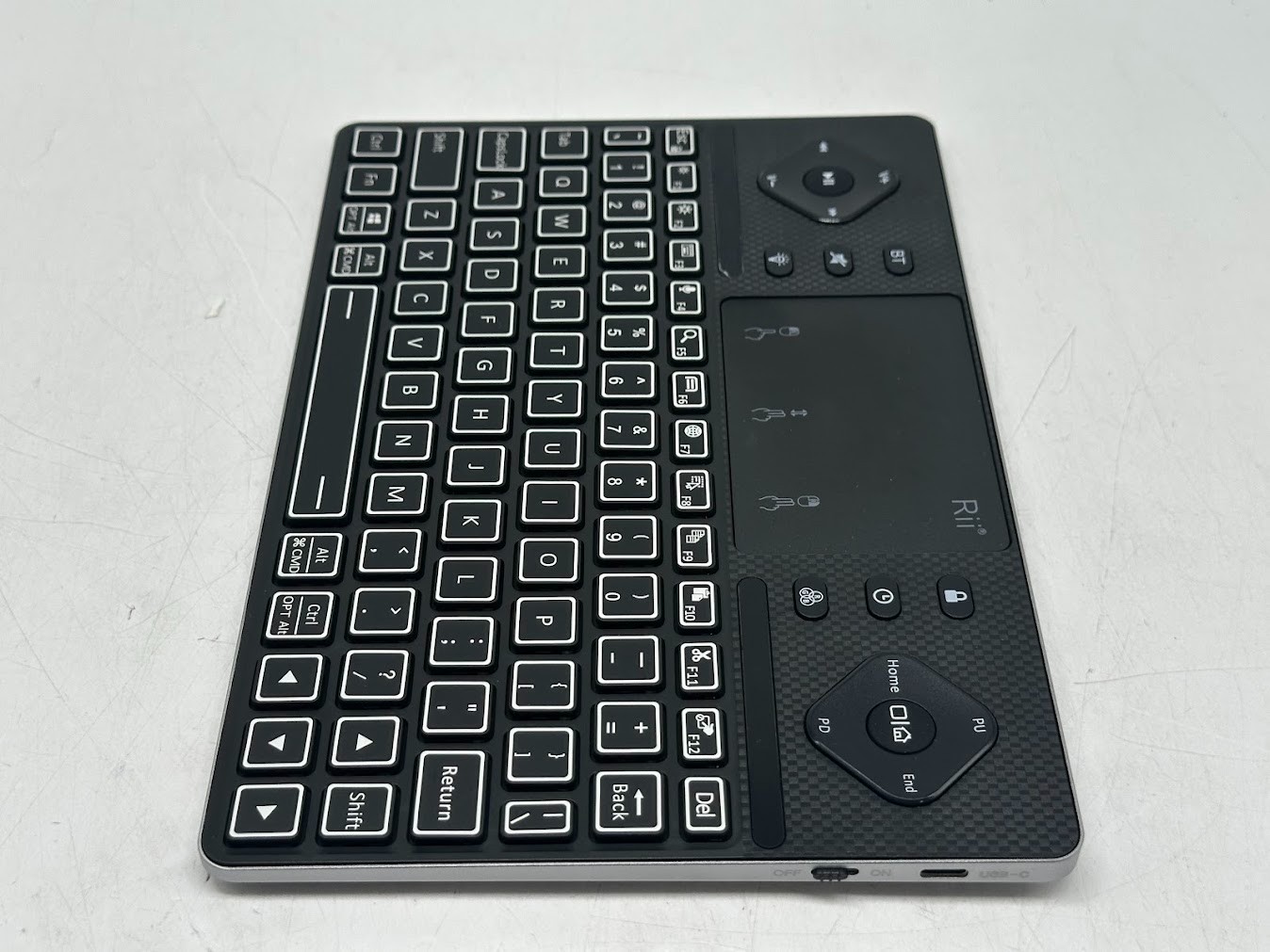 Riitek K18 Plus Wireless 3-LED Color Backlit Multimedia Keyboard