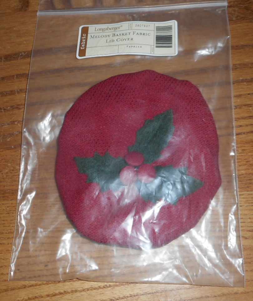 Longaberger Melody Basket Fabric Lid Cover Paprika #2807827