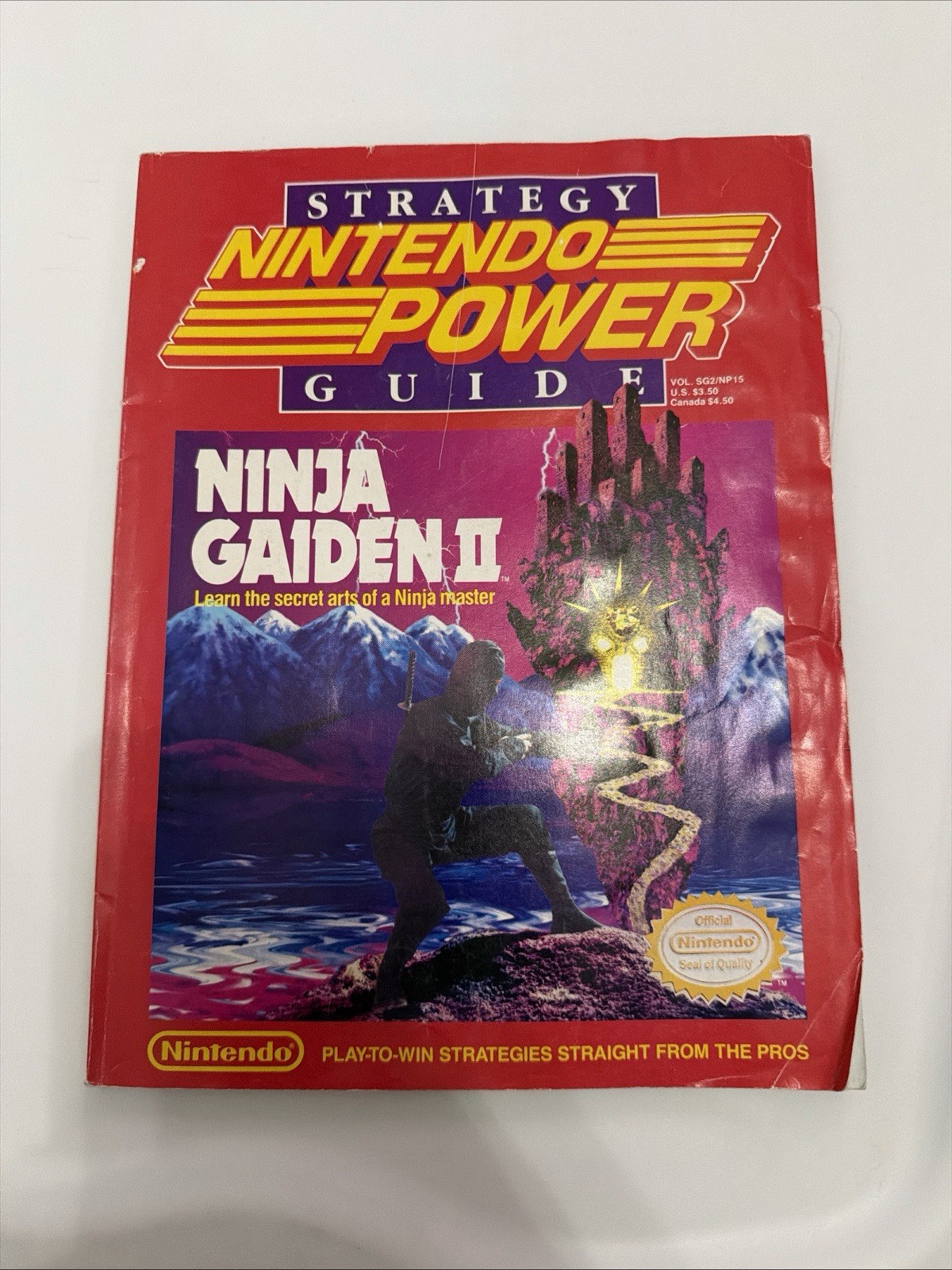 Nintendo Power Magazine Strategy Guide Volume SG2/NP15 Ninja Gaiden II W/ Poster