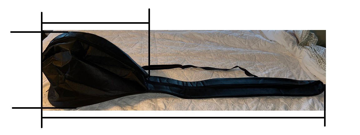 Soft (non-padded) long-neck baglama saz gig bag