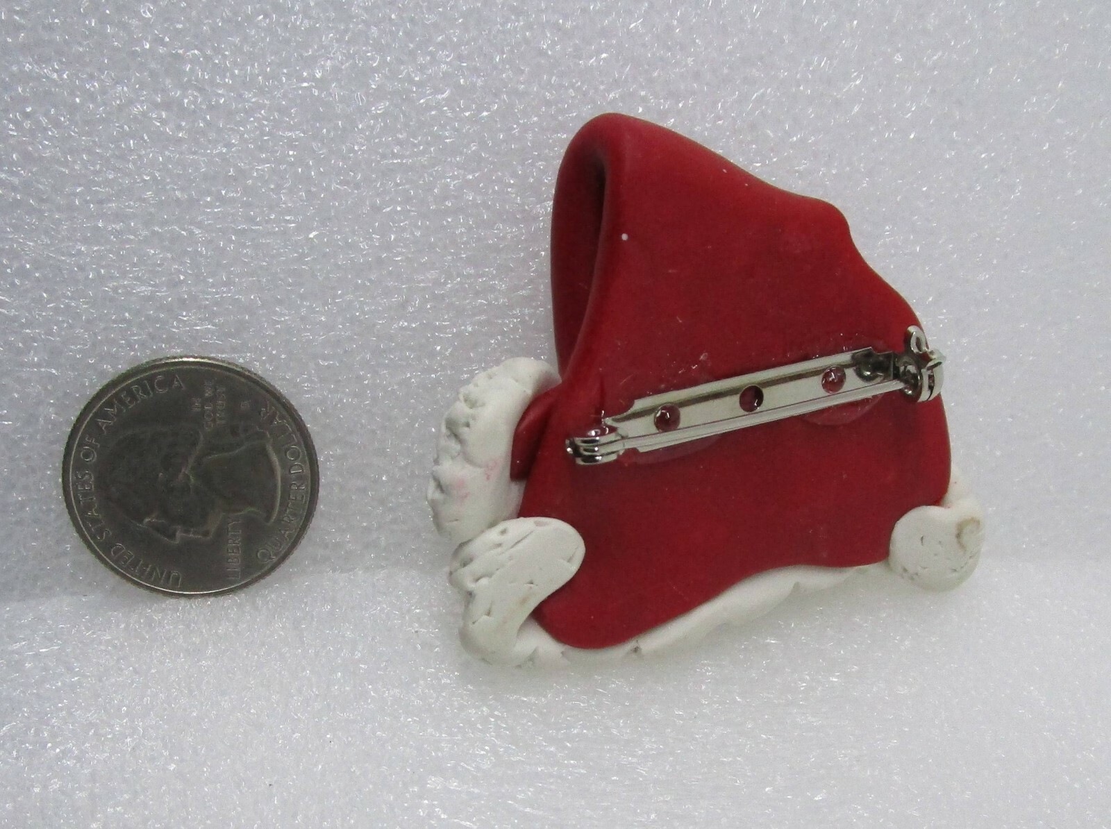 Gone Troppo Handcrafted Clay Santa Hat Pin