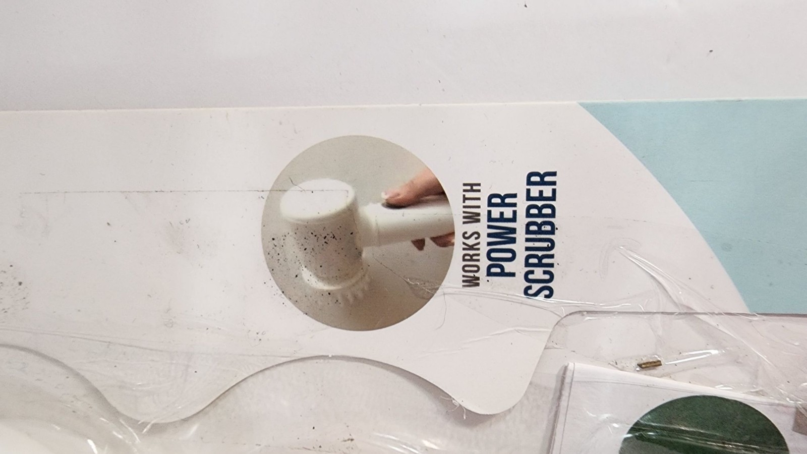 BYTECH 3PC POWER SCRUBBER ATTACHMENT SET BRUSH SPONGE REPLACEMENT HEADS