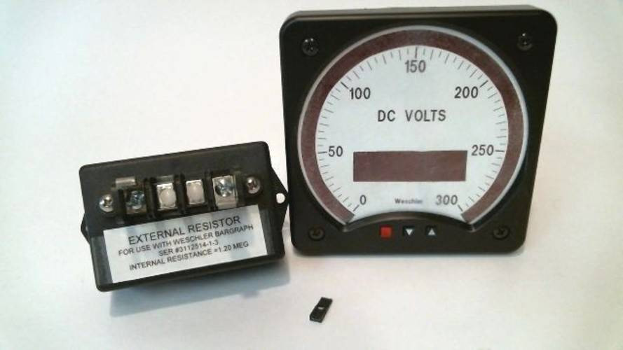 Weschler Instruments BG241 300 Max Scale: 0-300 Voltmeter with External Resistor