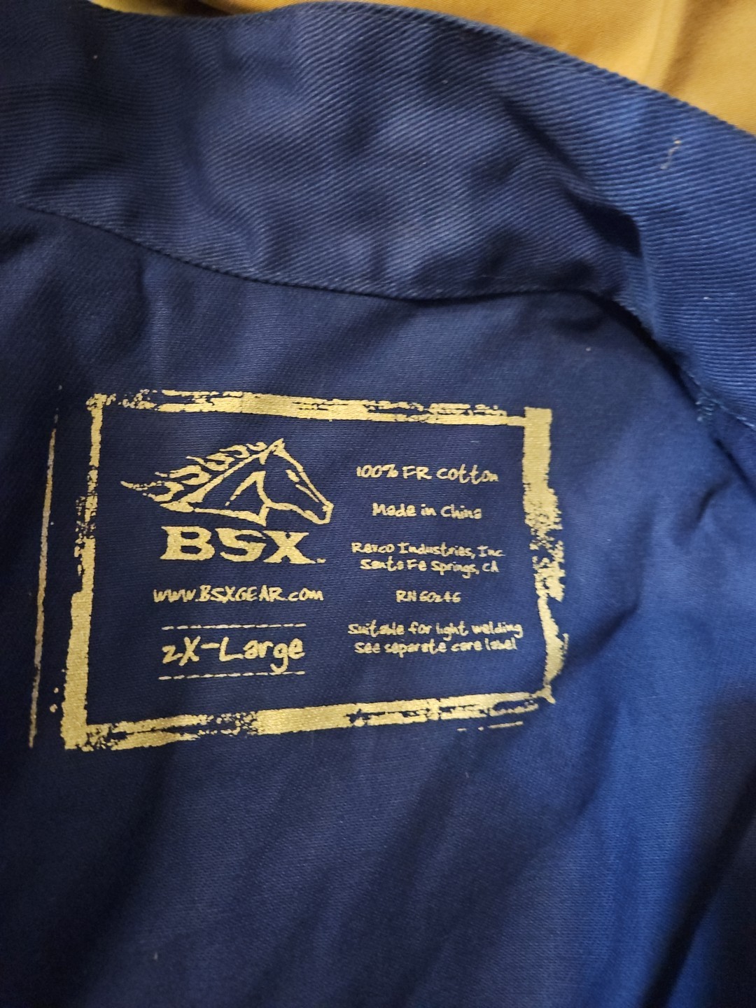 BSX Fire Rated 2xlg Snap Jacket 2 Xlg With Flames P7