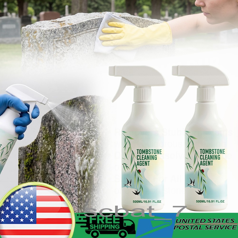 Tombstone & Monument Cleaning Spray, Headstone Cleaner for Graves 500ml