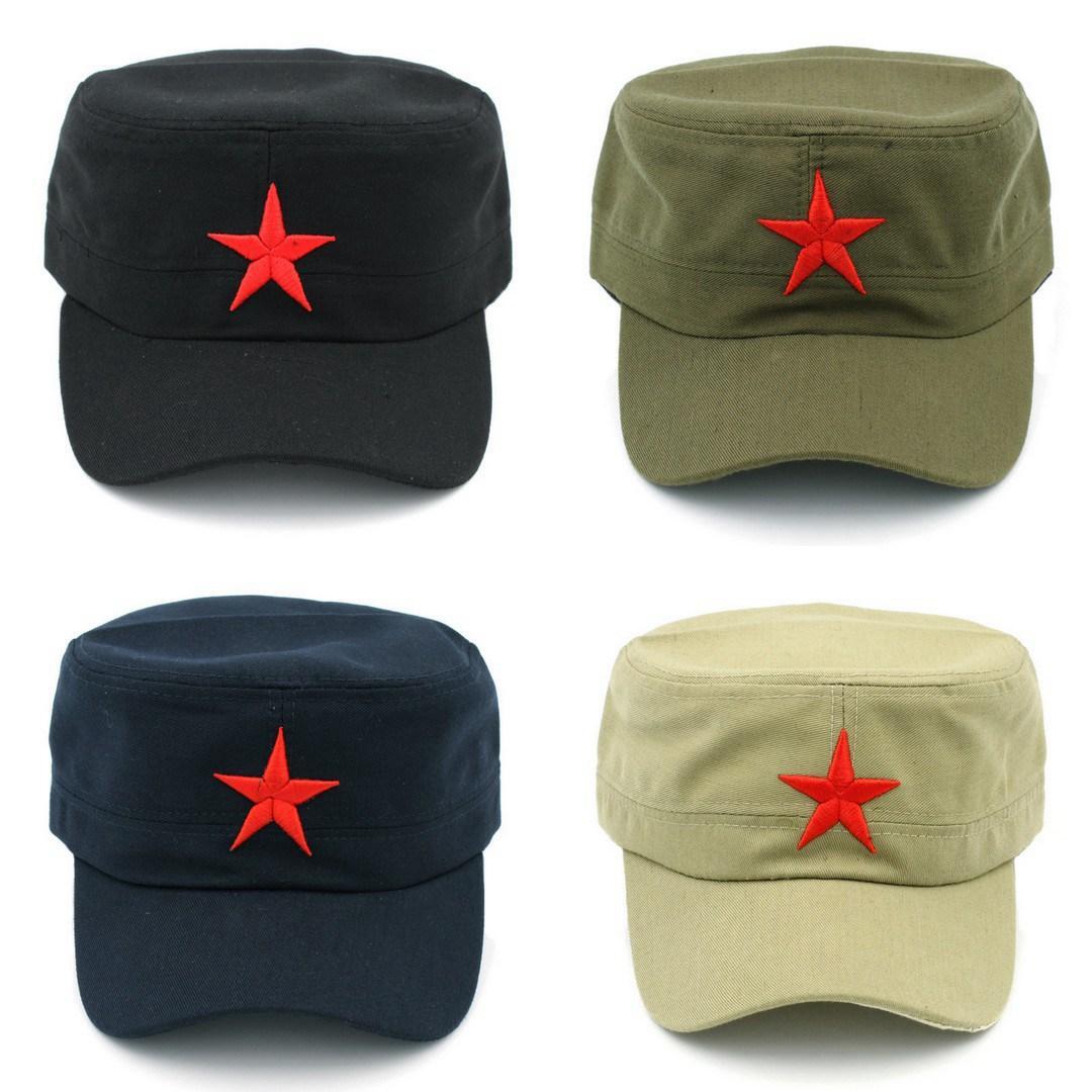 New Hats Communist Cap Red Star Army Che Guevara Cuba Stars Military Cool Hat