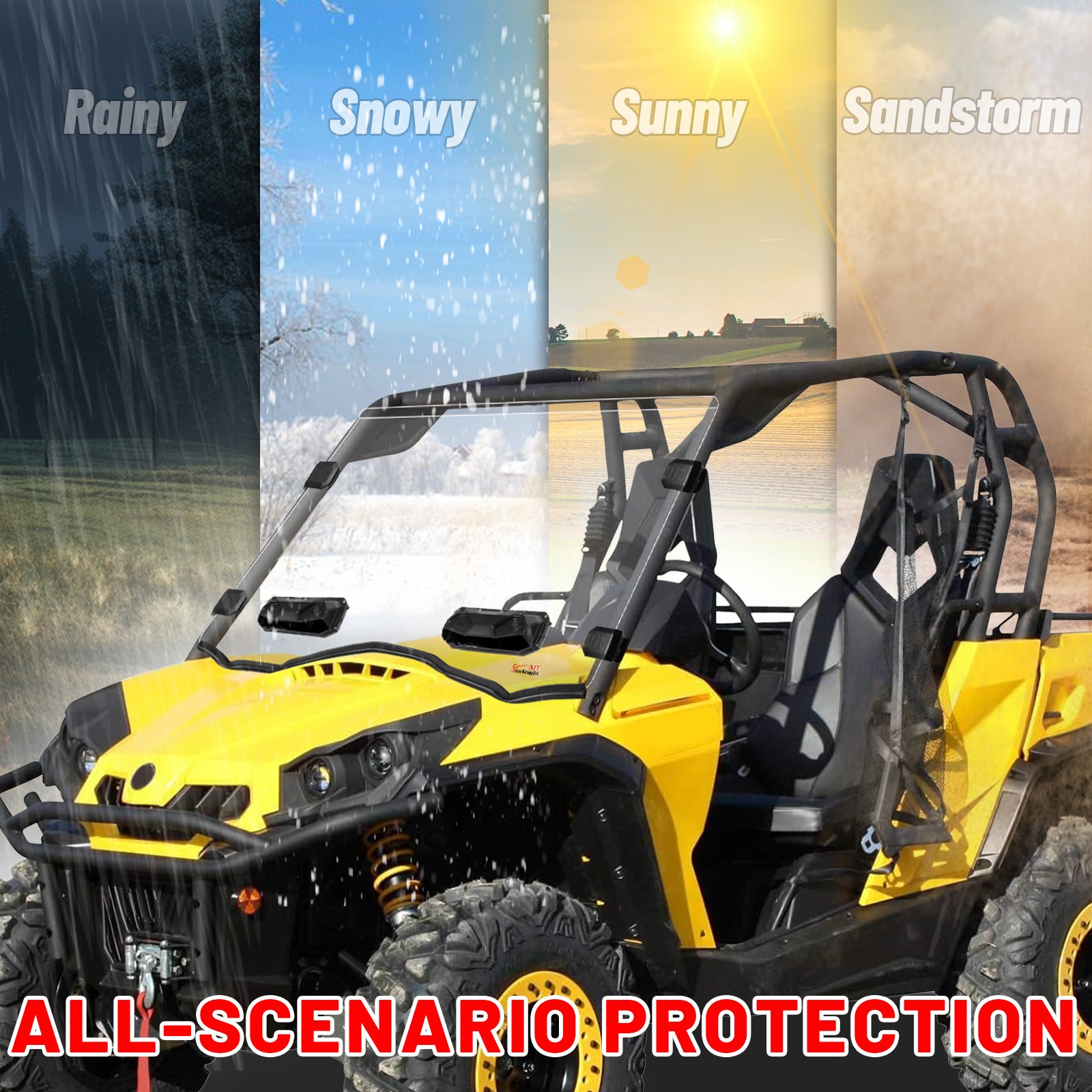 Front Windshield Vented Window For Can Am Commander Max 800/1000 2014-2020