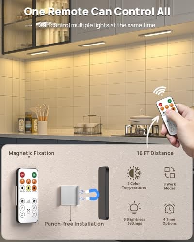 Under Cabinet Lights Wireless,Motion Sensor Light Indoor 5 Pack White-8.9 Inch