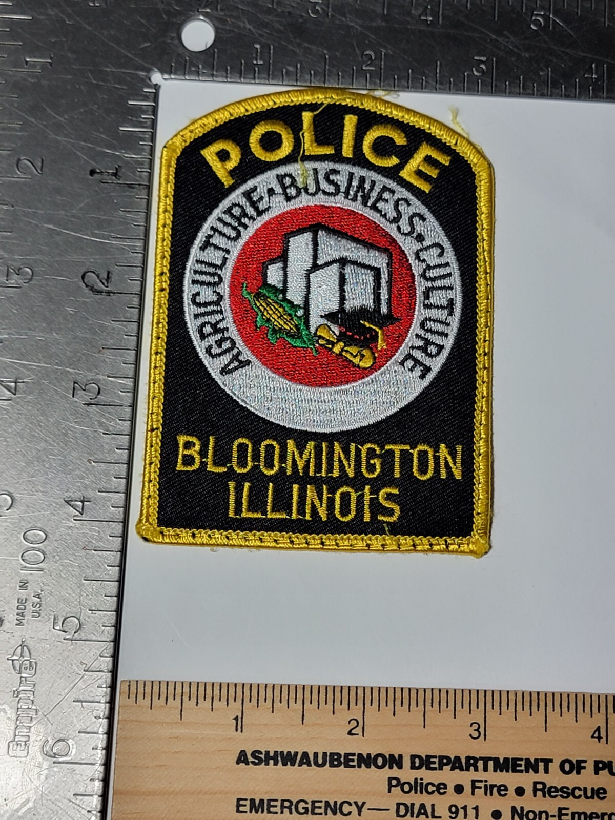 T1 B1 Police patch Illinois Used Bloomington