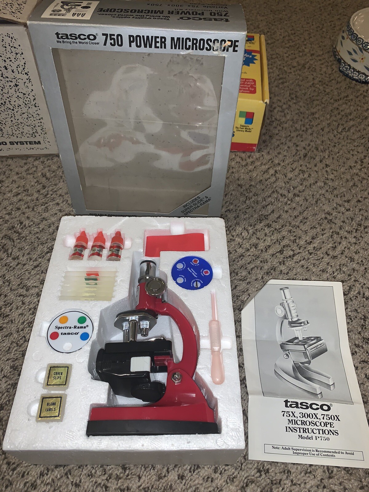 Vintage Tasco Microscope 600 Power Microscope with Box