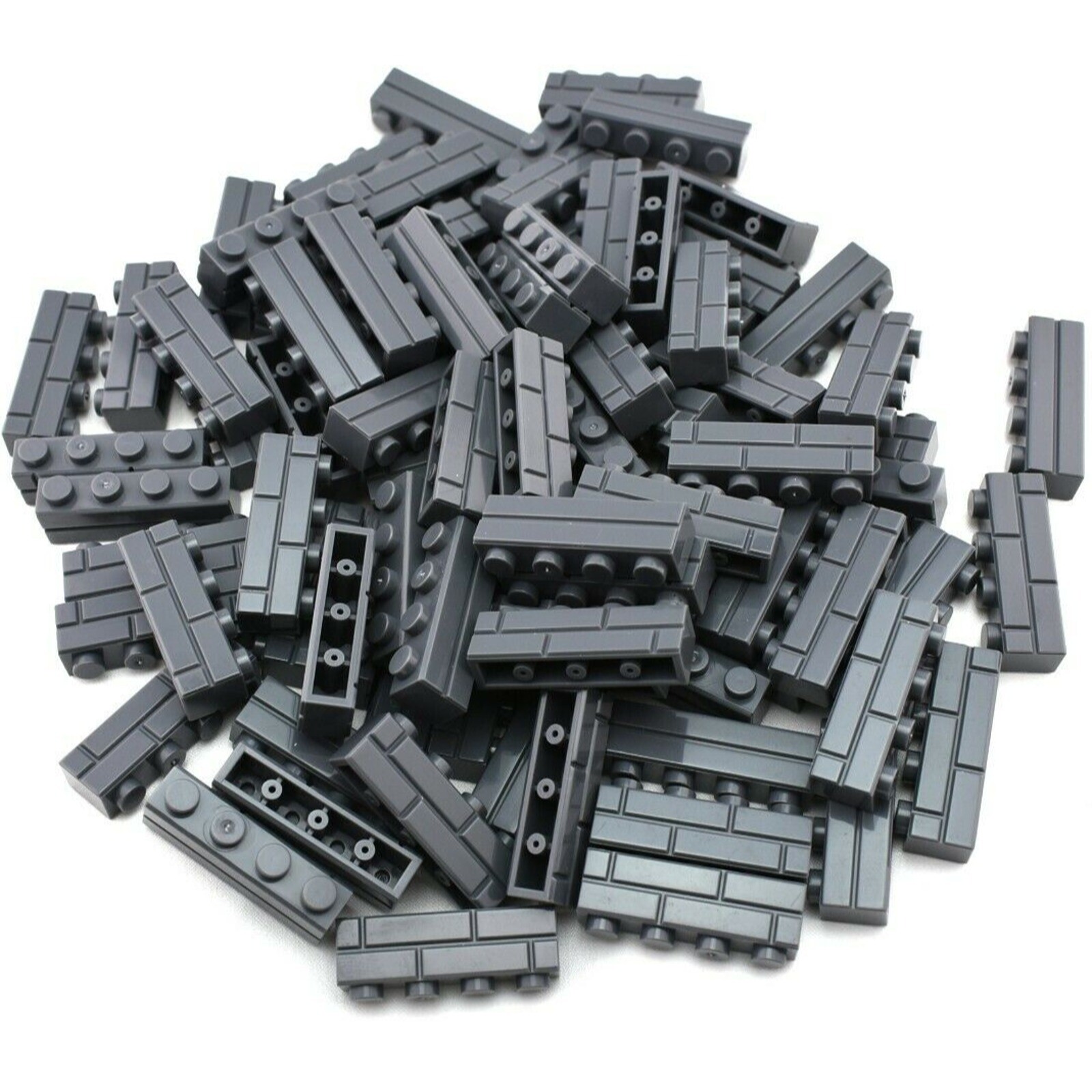 TCM BRICKS Dark Bluish Gray 1x4 Brick Masonry Profile X50 Compatible Parts Stone