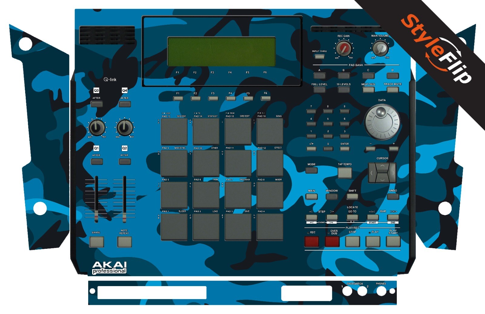 Akai MPC 2500 | Blue Camo | Protective Decal | StyleFlip Skins