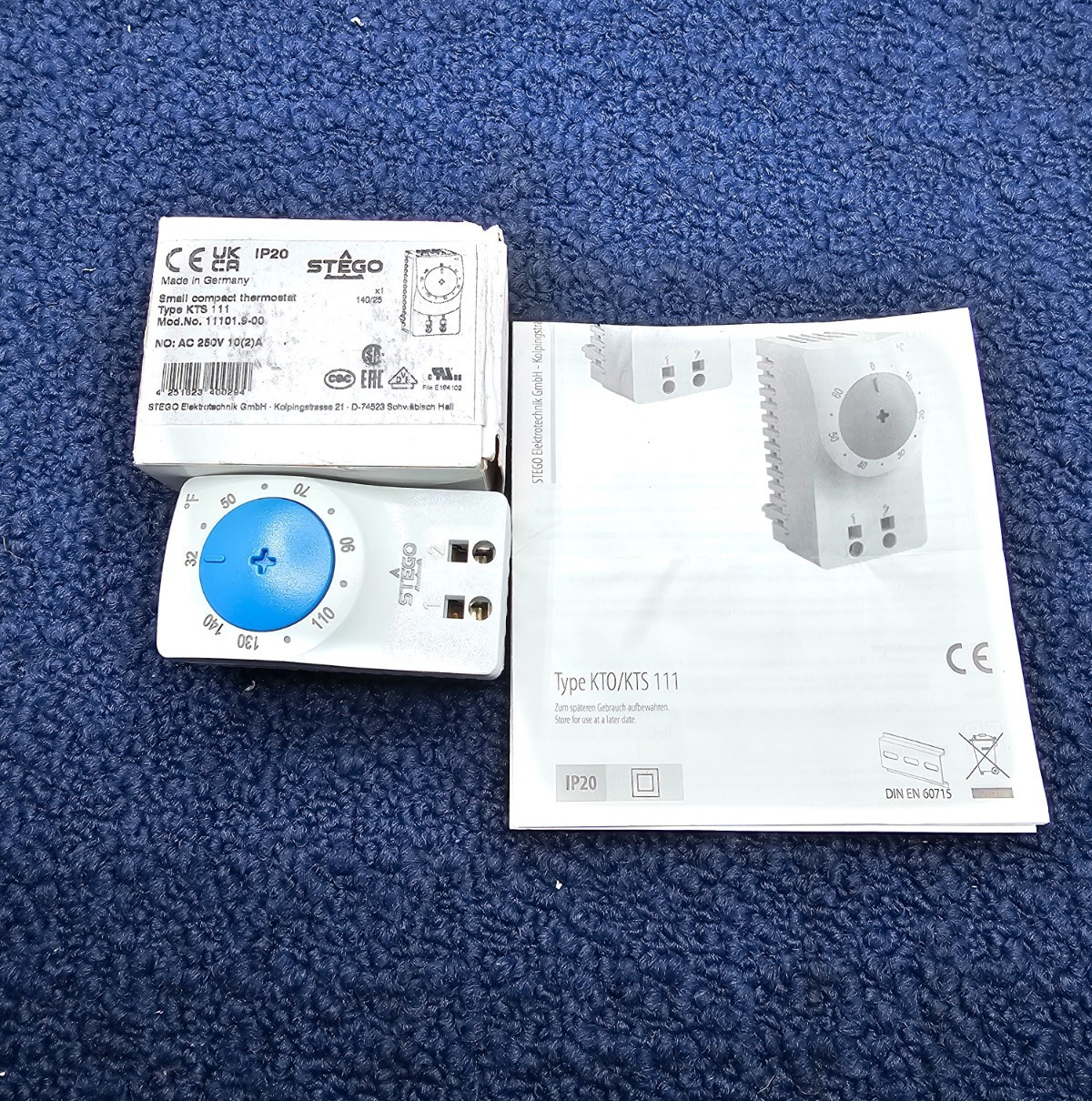 Stego 11101.9-00: Type KTS 111 Small Compact Thermostat 32°F - 140°F