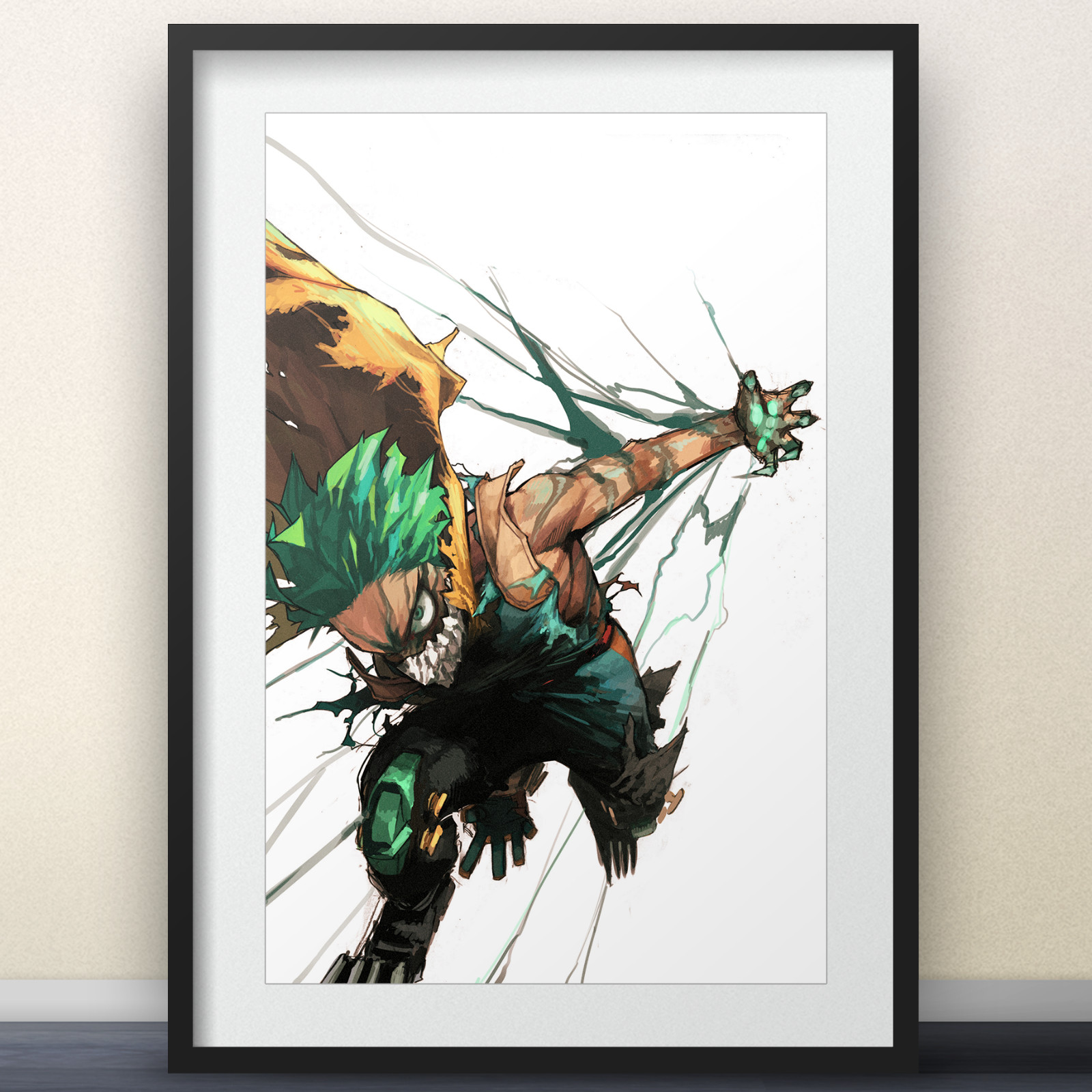 Deku's Momment Art by Kohei Horikoshi - 11x17" Print - My Hero Academia Boku