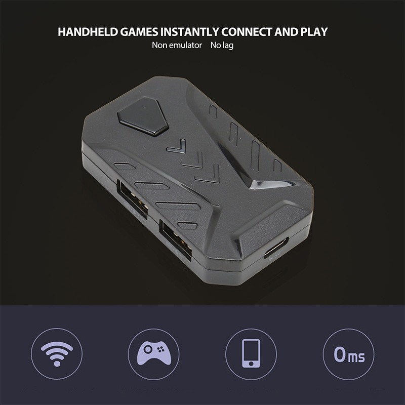4-in-1 Mobile Game Accessory Pack Game Controller Keyboard Mouse Converter Combo